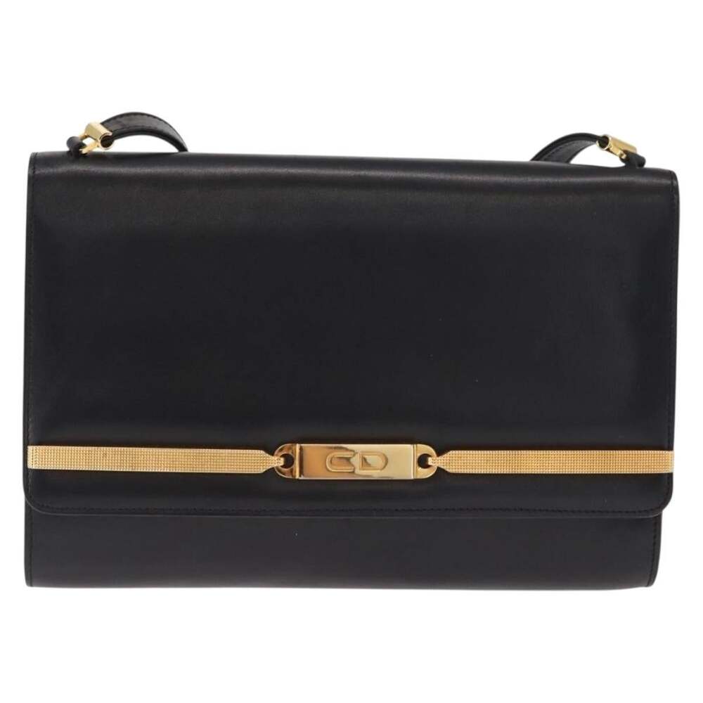 Dior Leather Shoulder Bag Black